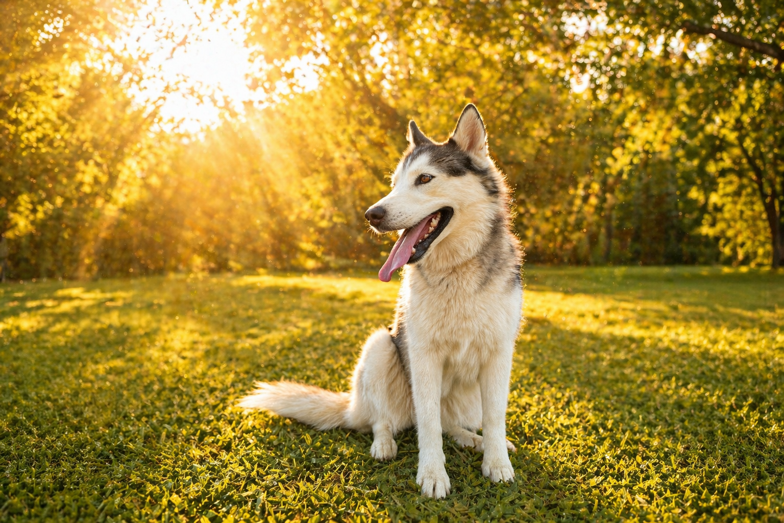 Husky enjoying the outdoors